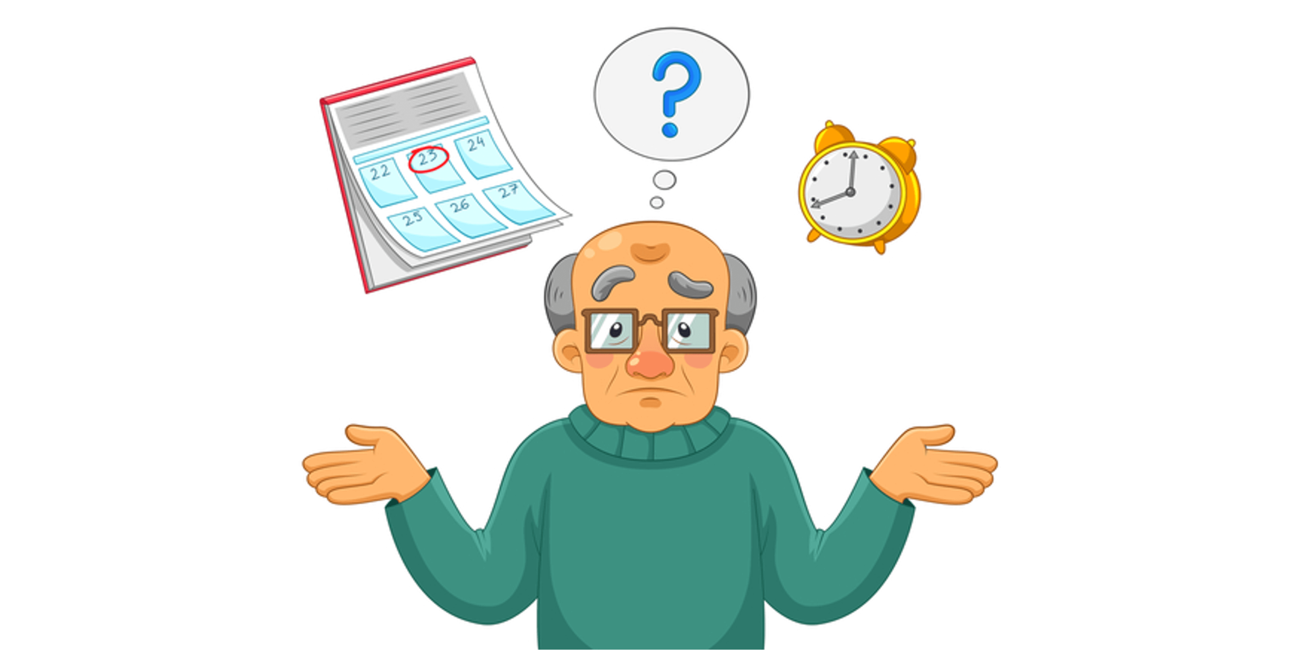 Confused person with dementia